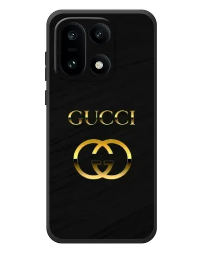 Чехол для OnePlus 15 с картинкой «Золотой логотип Gucci»