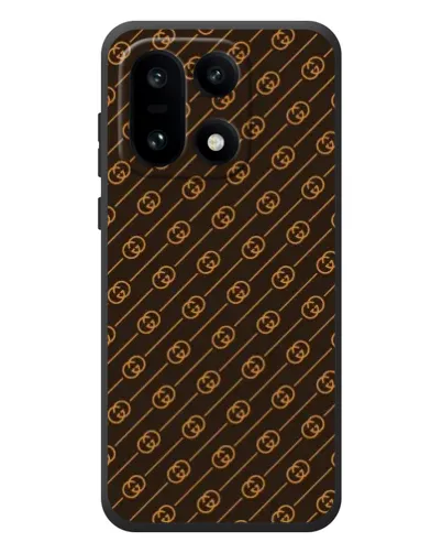 Чехол для OnePlus 15 с картинкой «Gucci — золотые диагонали»