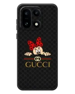 Чехол для OnePlus 15 с картинкой «Минни Маус Gucci — черный»