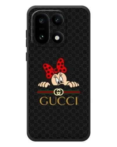 Чехол для OnePlus 15 с картинкой «Минни Маус Gucci — черный»
