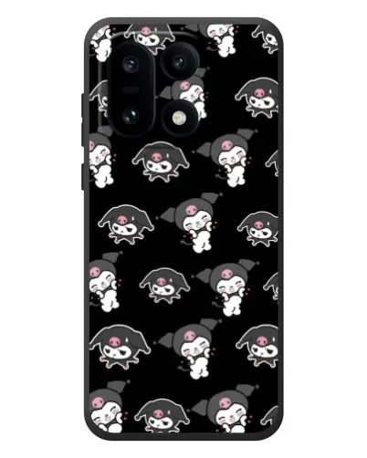 Чехол для OnePlus 15 с картинкой «Черный паттерн Kuromi»