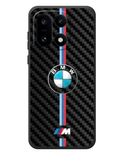 Чехол для OnePlus 15 с картинкой «Эмблема BMW и карбон»