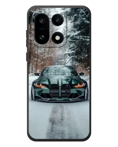 Чехол для OnePlus 15 с картинкой «BMW в зимнем лесу»