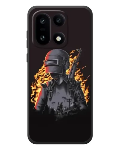 Чехол для OnePlus 15 с картинкой «PUBG — огненный силуэт»