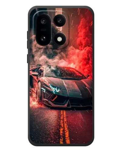 Чехол для OnePlus 15 с картинкой «Lamborghini красный дым»
