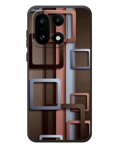 Чехол для OnePlus 15 с картинкой «Коричневые объемные квадраты» Чехол для OnePlus 15 с картинкой «Коричневые объемные квадраты»