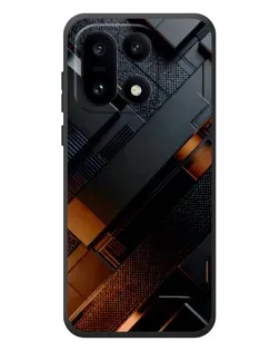 Чехол для OnePlus 15 с картинкой «Черные геометрические блоки»