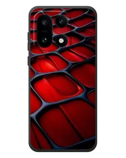 Чехол для OnePlus 15 с картинкой «Красная глянцевая сетка»
