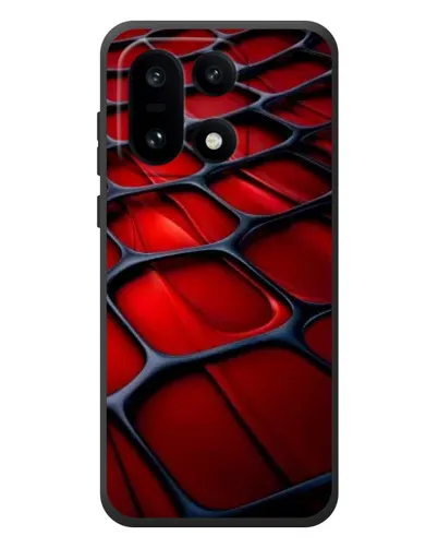 Чехол для OnePlus 15 с картинкой «Красная глянцевая сетка» Чехол для OnePlus 15 с картинкой «Красная глянцевая сетка»