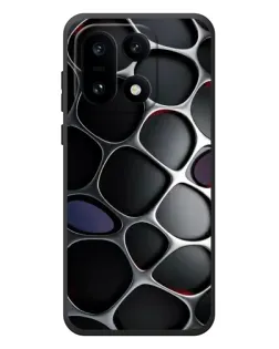 Чехол для OnePlus 15 с картинкой «Объемная темная решетка»