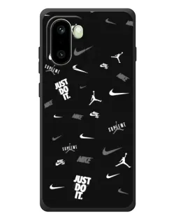 Чохол для OnePlus 15R з картинкою «Nike Black Pattern»