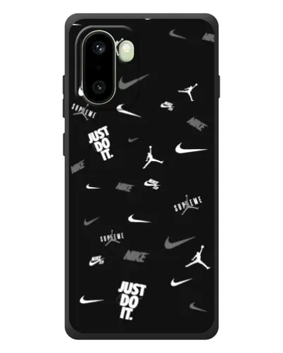Чохол для OnePlus 15R з картинкою «Nike Black Pattern»