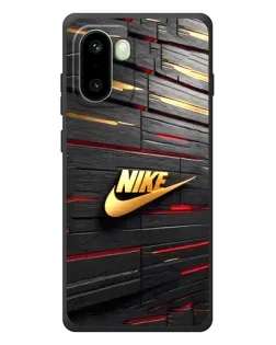 Чохол для OnePlus 15R з картинкою «Золотий Nike на металі»