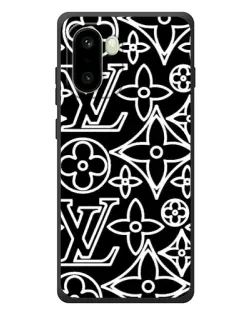 Чохол для OnePlus 15R з картинкою «Чорно-білий візерунок LV»
