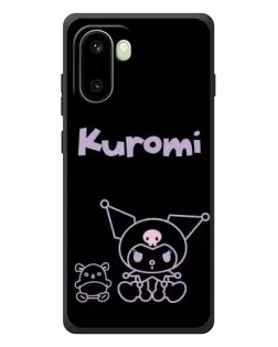 Чохол для OnePlus 15R з картинкою «Kuromi — чорний мінімалізм»