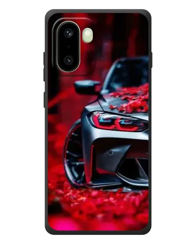 Чохол для OnePlus 15R з картинкою «Спортивна BMW та квіти»