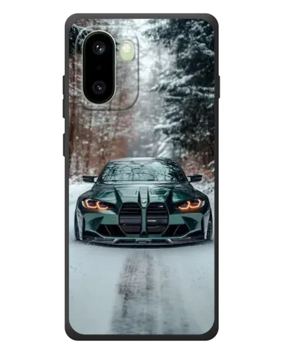 Чохол для OnePlus 15R з картинкою «BMW у зимовому лісі»