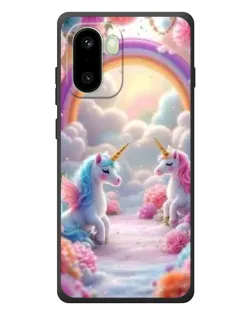 Чехол для OnePlus 15R с картинкой «Радуга и единороги»