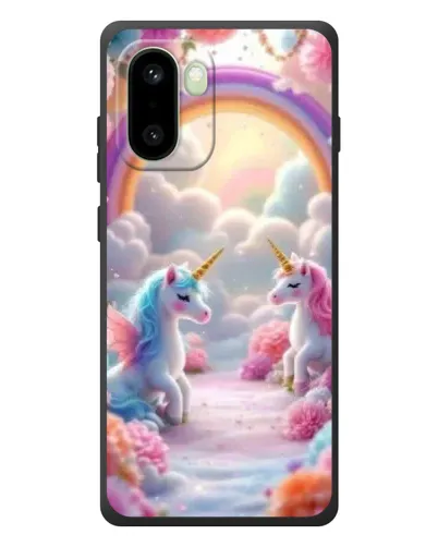 Чехол для OnePlus 15R с картинкой «Радуга и единороги»