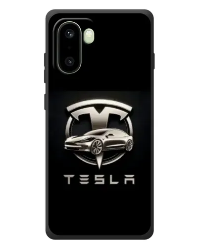 Чохол для OnePlus 15R з картинкою «Tesla — срібне авто»