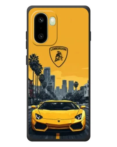 Чохол для OnePlus 15R з картинкою «Жовтий Lamborghini місто»