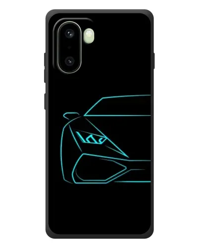 Чохол для OnePlus 15R з картинкою «Блакитний силует Lamborghini»