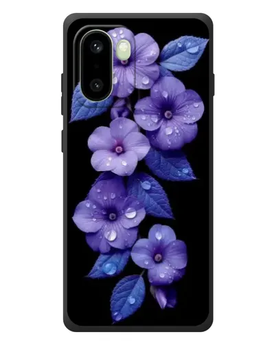 Чохол для OnePlus 15R з картинкою «Фіолетові квіти з росою»