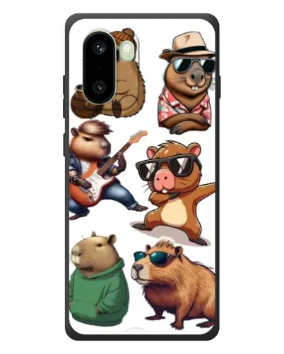 Чохол для OnePlus 15R з картинкою «Круті капібари музиканти»