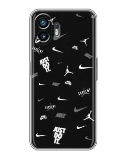 Чохол для OnePlus 15T з картинкою «Nike Black Pattern»