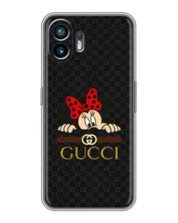 Чохол для OnePlus 15T з картинкою «Мінні Маус Gucci — чорний»