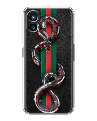 Чехол для OnePlus 15T с картинкой «Gucci — змея на полосе» Чехол для OnePlus 15T с картинкой «Gucci — змея на полосе»