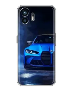 Чехол для OnePlus 15T с картинкой «Голубая BMW M4»