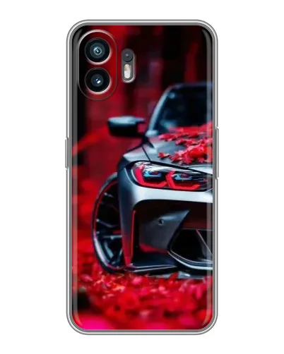 Чехол для OnePlus 15T с картинкой «Спортивная BMW и цветы» Чехол для OnePlus 15T с картинкой «Спортивная BMW и цветы»