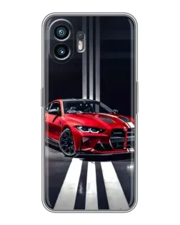 Чехол для OnePlus 15T с картинкой «Красная BMW на дороге»