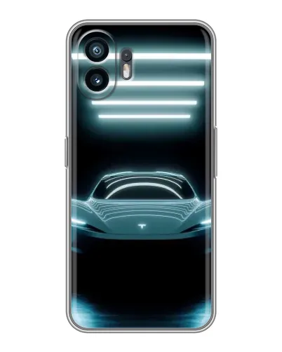 Чохол для OnePlus 15T з картинкою «Tesla в неоні» Чохол для OnePlus 15T з картинкою «Tesla в неоні»