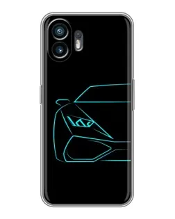 Чохол для OnePlus 15T з картинкою «Блакитний силует Lamborghini» Чохол для OnePlus 15T з картинкою «Блакитний силует Lamborghini»