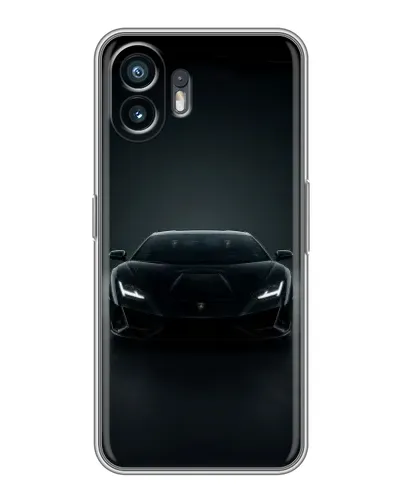 Чохол для OnePlus 15T з картинкою «Чорний Lamborghini Aventador»