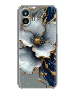 Чохол для OnePlus 15T з картинкою «Біла квітка та золотий флюїд» Чохол для OnePlus 15T з картинкою «Біла квітка та золотий флюїд»