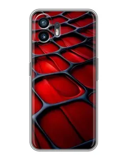 Чохол для OnePlus 15T з картинкою «Червона глянцева сітка»
