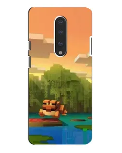 Чохол для OnePlus 7 Pro з картинкою «Майнкрафт захід сонця»
