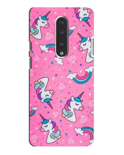 Чохол для OnePlus 7 Pro з картинкою «Unicorn паттерн рожевий»