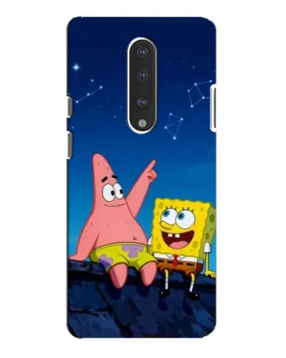 Чохол для OnePlus 7 Pro з картинкою «Губка Боб та Патрік вночі»