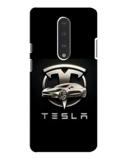 Чохол для OnePlus 7 Pro з картинкою «Tesla — срібне авто»