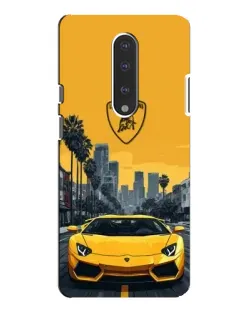 Чохол для OnePlus 7 Pro з картинкою «Жовтий Lamborghini місто»