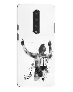 Чохол для OnePlus 7 Pro з картинкою «Чорно-білий силует Мессі»