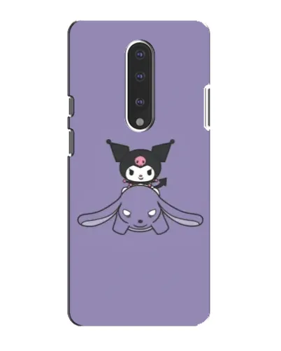 Чохол для OnePlus 7 з картинкою «Kuromi на ліловому фоні»