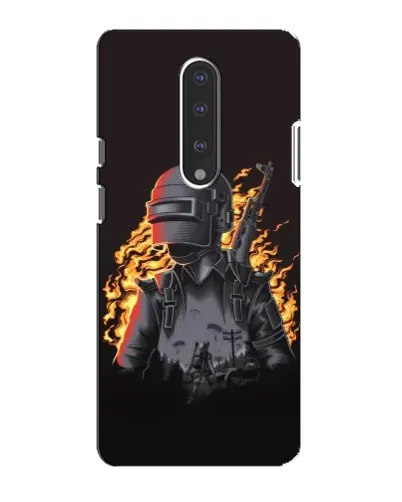 Чохол для OnePlus 7 з картинкою «PUBG — вогняний силует»