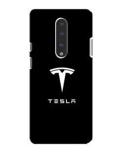 Чохол для OnePlus 7 з картинкою «Tesla White Logo»