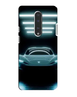 Чохол для OnePlus 7 з картинкою «Tesla в неоні»
