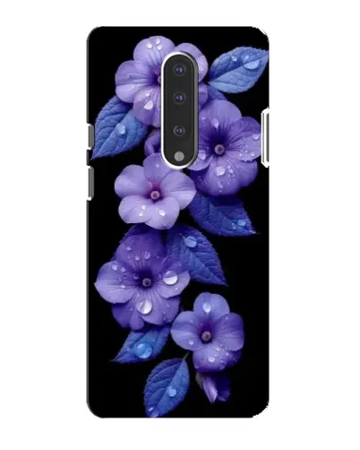 Чохол для OnePlus 7 з картинкою «Фіолетові квіти з росою»